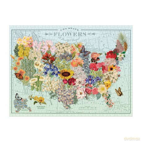 Wendy Gold USA State Flowers 1000 Piece Puzzle - Wendy Gold [PUZZLE]