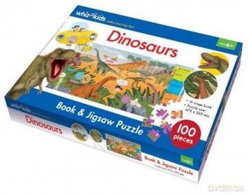 Whiz Kids Book Puzzle Dinosaurs - Whiz Kids [KSIĄŻKA]
