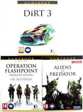 Gamebook SET 4(Dirt 3, Operation Flashpoint, AvP) [GRA PC]