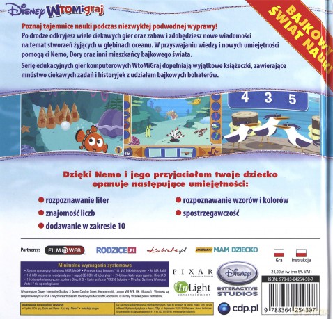 Disney wtomigraj: Gdzie jest Nemo: Ucz sie z Nemo (booklet) [GRA PC]