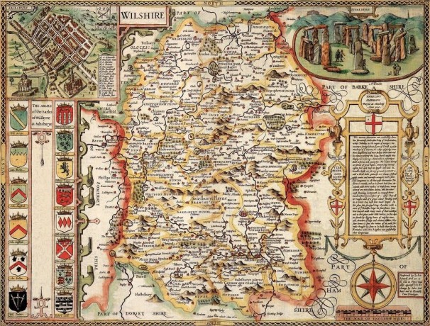 Wiltshire Historical Map 1000 Piece Jigsaw Puzzle (1610). Free print! [GRA]