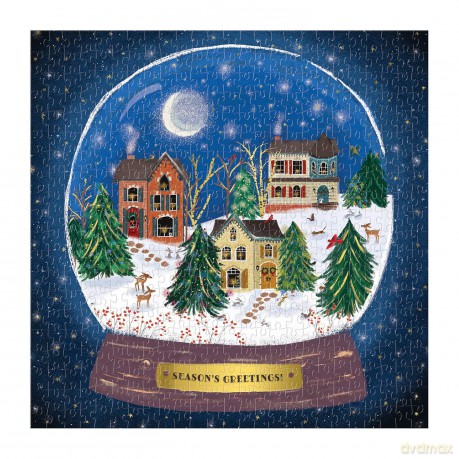Winter Snow Globe 500 Piece Puzzle: 500 piece Puzzle (with foil detail) - Galison [PUZZLE]