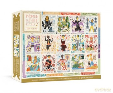 Women in Art Puzzle: Fearless Creatives Who Inspired the World 500-Piece Jigsaw Puzzle and Poster: Jigsaw Puzzles for Adults and Jigsaw Puzzles for Kids - Rachel Ignotofsky [KSIĄŻKA]