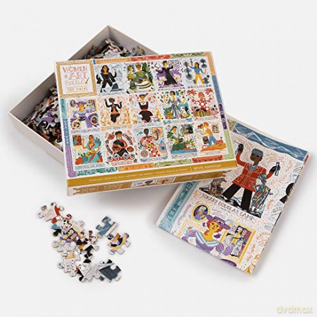 Women in Art Puzzle: Fearless Creatives Who Inspired the World 500-Piece Jigsaw Puzzle and Poster: Jigsaw Puzzles for Adults and Jigsaw Puzzles for Kids - Rachel Ignotofsky [KSIĄŻKA]