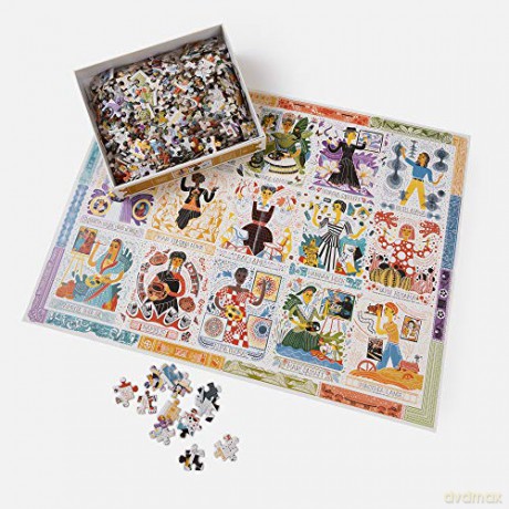 Women in Art Puzzle: Fearless Creatives Who Inspired the World 500-Piece Jigsaw Puzzle and Poster: Jigsaw Puzzles for Adults and Jigsaw Puzzles for Kids - Rachel Ignotofsky [KSIĄŻKA]