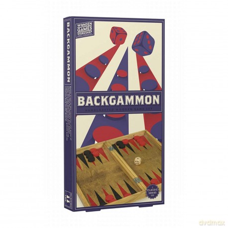 Wooden Backgammon Board Game - Traditional/Classic Wooden Family Board Game Backgammon by Professor Puzzle [KSIĄŻKA]