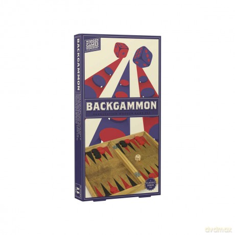 Wooden Backgammon Board Game - Traditional/Classic Wooden Family Board Game Backgammon by Professor Puzzle [KSIĄŻKA]