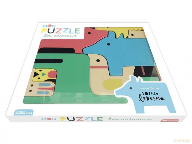 Wooden Puzzle Animals - Sophie Ledesma [KSIĄŻKA]