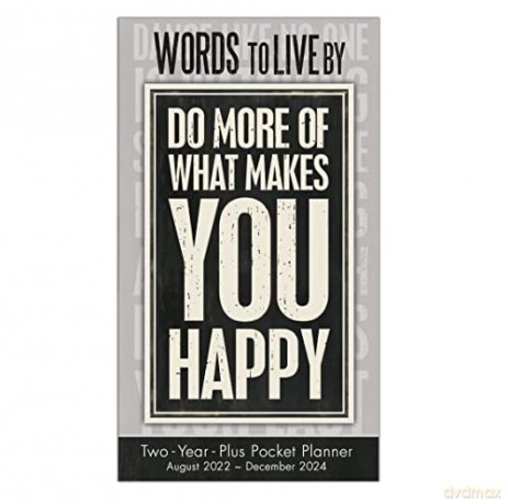 Words to Live by August 2022-December 2024 Two Year Plus Pocket Planner (CHECKBOOK2 YEAR POCKET PLANNER) - Kathy Phillips [KSIĄŻKA]
