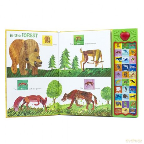 World of Eric Carle, Hear Bear Roar 30-Button Animal Sound Book - Great for First Words - PI Kids (The World of Eric Carle: Play-a-sound) [KSIĄŻKA]