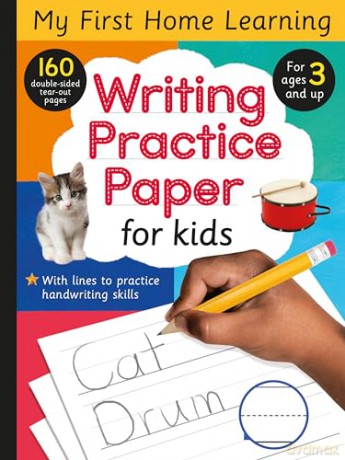Writing Practice Paper for Kids: 160 Double-Sided Tear-Out Pages for Ages 3 and Up! (My First Home Learning) - Tiger Tales [KSIĄŻKA]