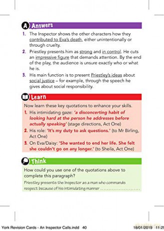York Notes for AQA GCSE (9-1) Rapid Revision: An Inspector Calls Cards - Refresh, Revise and Catch up!: - catch up, revise and be ready for 2022 and 2023 assessments and exams - Peter Morrisson [KSIĄŻKA]