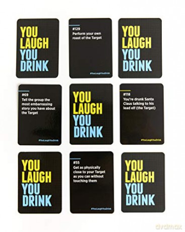 You Laugh You Drink - The Drinking Game for People Who Can't Keep a Straight Face (A Party Game) [KSIĄŻKA]