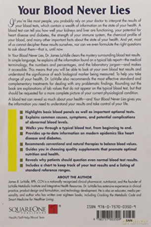Your Blood Never Lies: How to Read a Blood Test for a Longer, Healthier Life - James B. LaValle [KSIĄŻKA]
