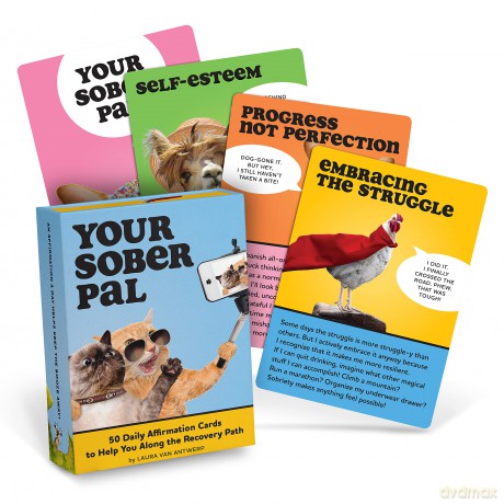 Your Sober Pal: 50 Affirmation Cards Deck To Help You Along the Recovery Path - Laura Van Antwerp [KSIĄŻKA]