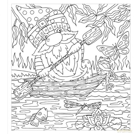Zendoodle Colorscapes: Playful Gnomes: Happy Friends to Color and Display - Deborah Muller [KSIĄŻKA]