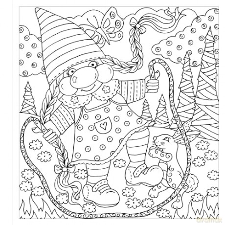 Zendoodle Colorscapes: Playful Gnomes: Happy Friends to Color and Display - Deborah Muller [KSIĄŻKA]