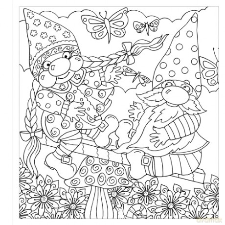 Zendoodle Colorscapes: Playful Gnomes: Happy Friends to Color and Display - Deborah Muller [KSIĄŻKA]