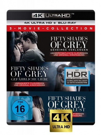 Fifty Shades of Grey Movie Collection (Pięćdziesiąt twarzy Greya) [3xBlu-Ray 4K]+[3xBlu-Ray]