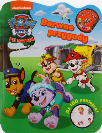 Barwne przygody. Psi Patrol. Kolorowanki - naklejanki [KSIĄŻKA]