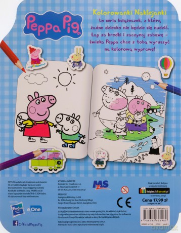 Barwne wyprawy Peppy. Świnka Peppa. Kolorowanki naklejanki [KSIĄŻKA]