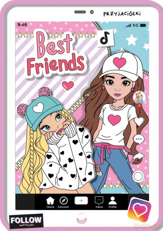 Best friends. Kolorowanka z wykrojnika - Katarzyna Maćkowiak [KSIĄŻKA]