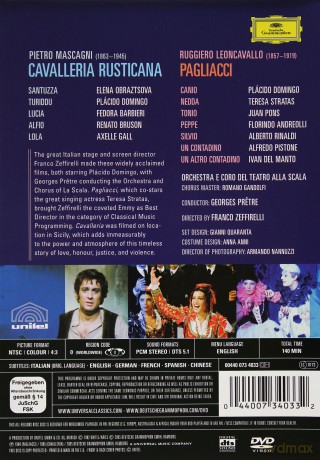 Placido Domingo: Mascagni:Cavaleria Rust.Leoncavallo:Pagl [DVD]