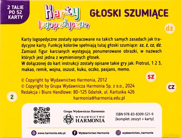 Karty logopedyczne Głoski szumiące [KSIĄŻKA]
