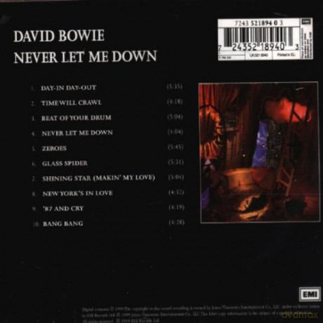 David Bowie: Never Let Me Down [CD]