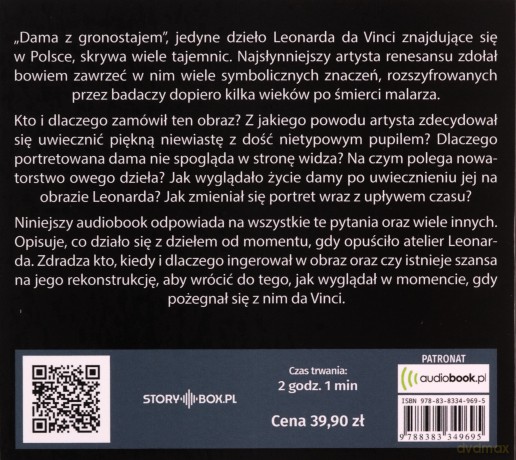 Leonardo da Vinci. Dama z gronostajem. Burzliwa historia niezwykłego obrazu - Renata Pawlak [AUDIOBOOK]