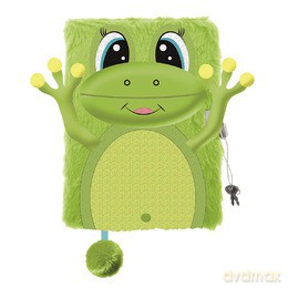 Pamiętnik A5 Włochacz z kłódką 3D My Little Friend Happy Frog 96 k.