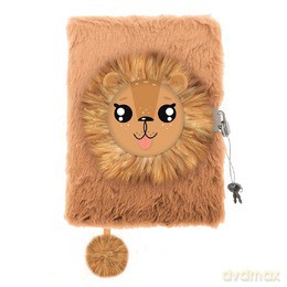 Pamiętnik A5 Włochacz z kłódką 3D My Little Friend Lion 96 k.