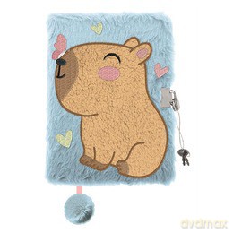 Pamiętnik A5 Włochacz z kłódką My Little Friend Capybara 96 k.