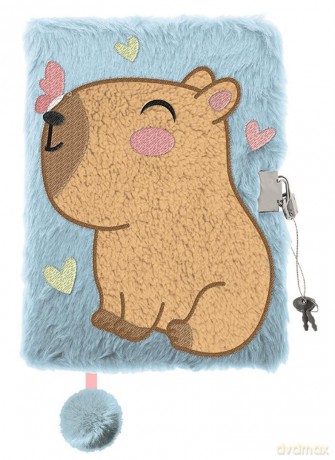 Pamiętnik A5 Włochacz z kłódką My Little Friend Capybara 96 k.