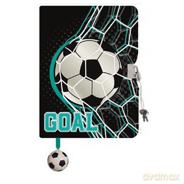 Pamiętnik A5 z kłódką Goal 96 k.