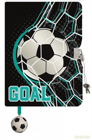 Pamiętnik A5 z kłódką Goal 96 k.