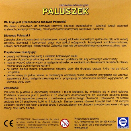 PALUSZEK - zabawka edukacyjna [ZABAWKA]