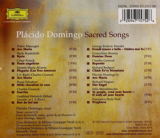 Placido Domingo: Sacred Songs [CD]