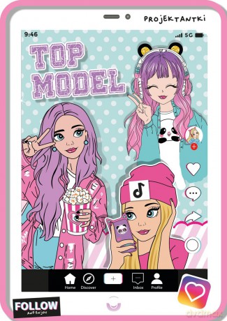Top model. Kolorowanka z wykrojnika - Katarzyna Maćkowiak [KSIĄŻKA]