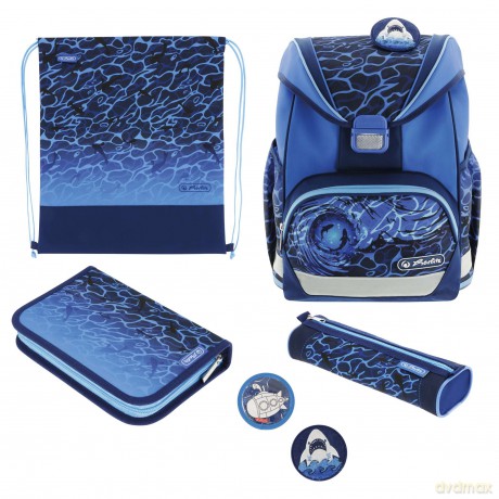 Tornister z wyposażeniem Ultralight Plus Blue Shark