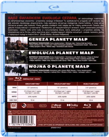 Planeta Małp Trylogia [3xBlu-Ray]
