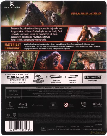 Godzilla i Kong: Nowe Imperium (steelbook) [Blu-Ray 4K]+[Blu-Ray]