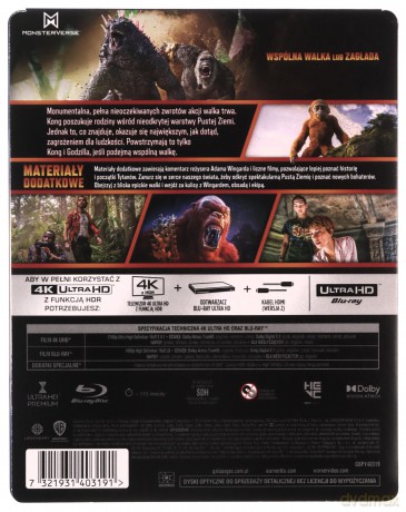 Godzilla i Kong: Nowe Imperium (steelbook) [Blu-Ray 4K]+[Blu-Ray]
