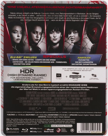 Madame Web (steelbook) [Blu-Ray 4K]+[Blu-Ray]