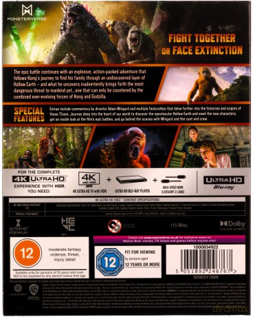 Godzilla X Kong The New Empire (Godzilla i Kong: Nowe imperium) [Blu-Ray 4K]