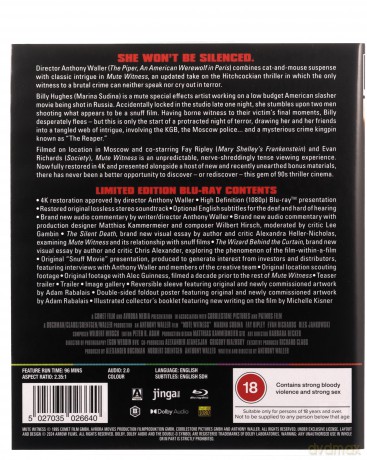 Mute Witness (Limited Edition) (Niemy świadek) [Blu-Ray]