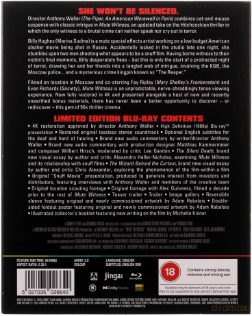 Mute Witness (Limited Edition) (Niemy świadek) [Blu-Ray]