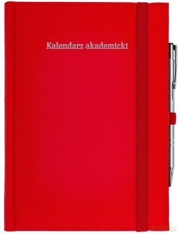 Kalendarz 2024/2025 akademicki A5 Cross z gumką czerwony [KALENDARZ]