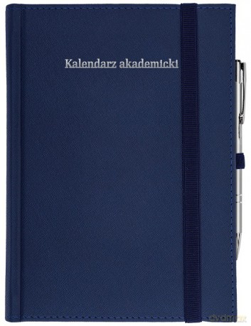 Kalendarz 2024/2025 akademicki A5 Cross z gumką granat [KALENDARZ]