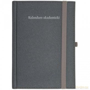 Kalendarz 2024/2025 akademicki A5 Cross z gumką srebrny [KALENDARZ]